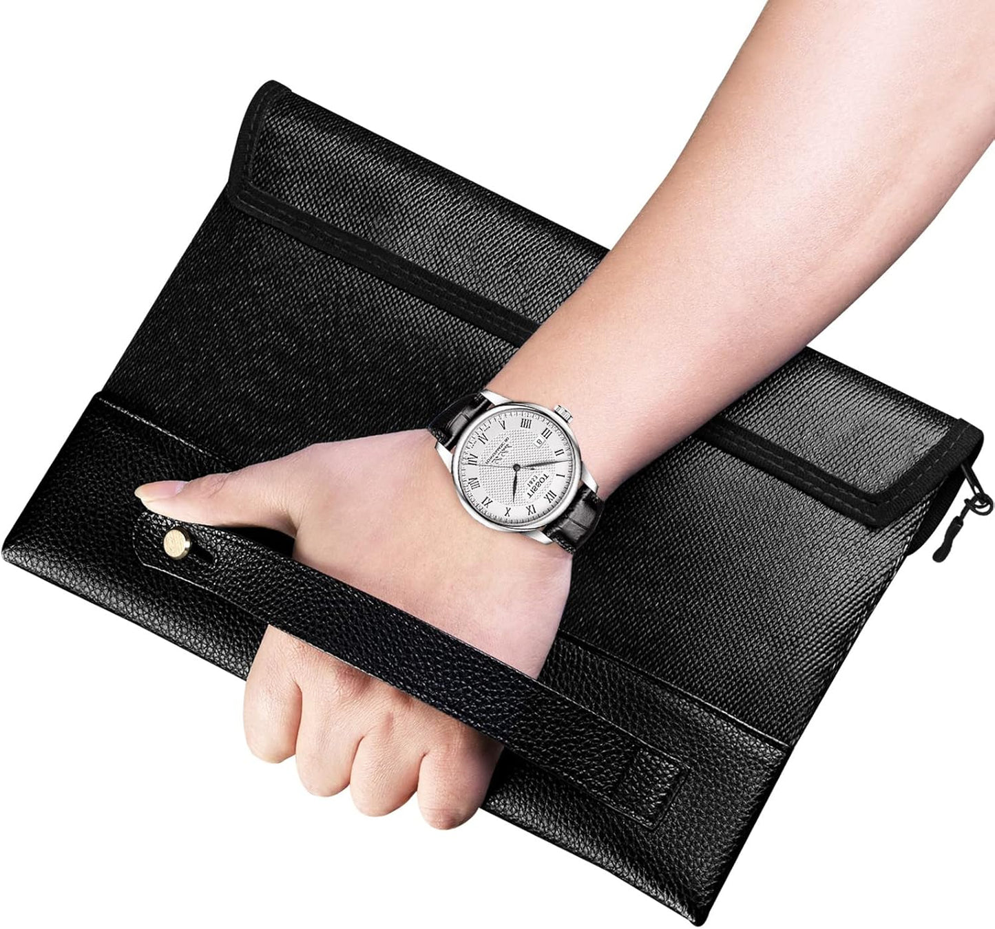 5200℉ Fireproof Document Bag, Fireproof Money Bag for Cash, Fireproof Pouch for Important Documents and Valuables, 11x7.7 Inch, Waterproof Zipper