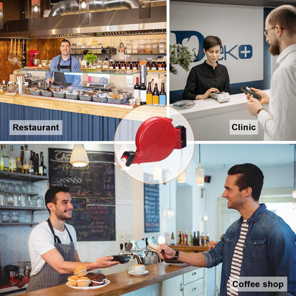 Take a Number Dispenser Ticket Dispenser Ticket Number Dispenser with 1 Roll 3 Digit Ticket Roll 2 Groups Number from 000-999 (3 Digit, red)