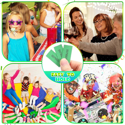 Kosiz 1000 Sheet 15 Bid Raffle Tickets Chinese Auction Tickets Sheets Auction Fundraiser Ticket Numbered with Name and Phone Number Per Sheet Raffle Tags for Silent Bidding(Green)