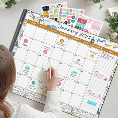 Ospelelf Calendar 2025-2026 Large Desk Calendar 22'' x 17'', Monthly Desktop Calendars, 18 Month Family Calendar, Use Jan 2025 - June 2026