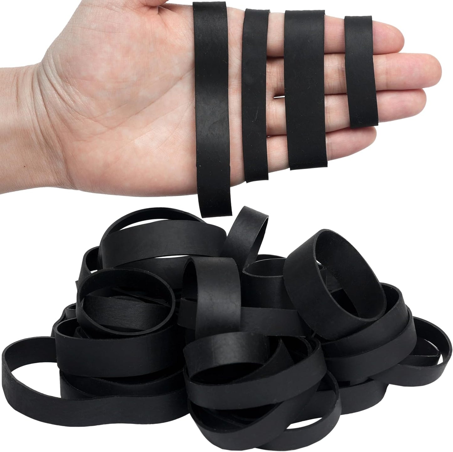 HAIDIBAO-Rubber Bands Assorted Sizes Black Mixed wide Elastic Bands for for Survival Office Supply size82,size#94,size#84,size#105 Tactical Rubber Bands