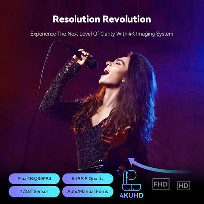 Tenveo VLoop 4K PTZ Camera with 12X Optical Zoom Wide View Angle USB3.0/HDMI/RJ45/PoE Live Streaming Camera for Church Video Conference Broadcast Works with Zoom Skype Teams, Red Dot Design Winner