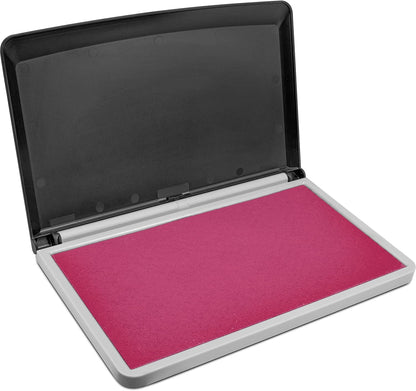 MaxMark Large Premium Pink Ink Stamp Pad - 3.5" x 6.25" - Quality Felt Pad