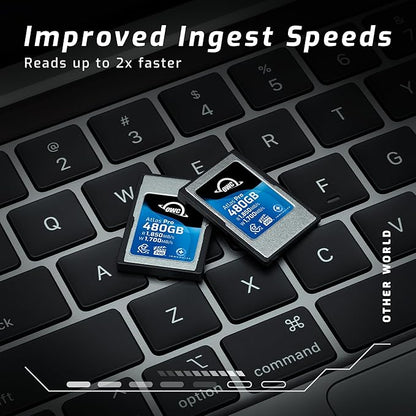 OWC 480GB Atlas Pro High Performance Cfexpress 4.0 Type A Memory Card Professional Grade, up to 1850MB/s Read and 1700MB/s Write Speed