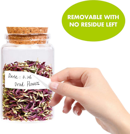 1000 Blank Removable Freezer Labels Water Oil Resistant with Perforation Line for Food Containers Jars Pantry Organization (Each Measures 1” x 3”)