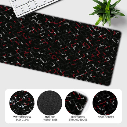 35.4 x 15.7 inches, Large Desktop Mouse pad, Keyboard and Mouse Pads for Work and Home Computers, and Large Laptop Mouse mat，Red and White Checkered
