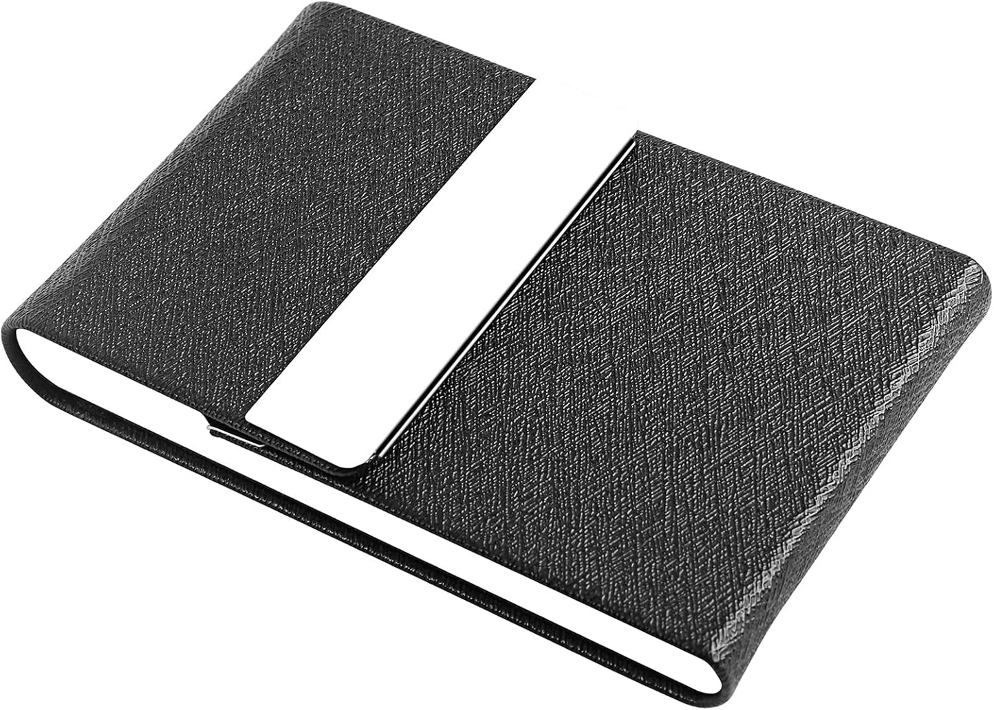 Professional Business Card Holder, Pocket Business Card Case for Women & Men, PU Leather Multi Card Case, Credit Card Wallet, Name Card Holder with Magnetic Closure