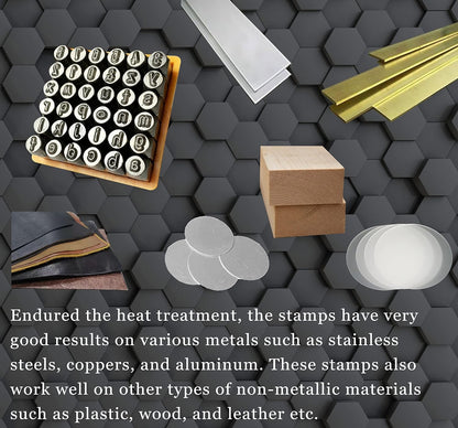 HimaPro Number and Letter Stamp Set 36 PCs Lowercase Industrial Grade Letters 'a'-'z', '&', '0'-'9' in a Plastic Box(4mm - 5/32 Inch)