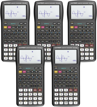 CATIGA CS229 Scientific Calculator with Graphics Functions, Multiple Modes with Intuitive User Interface for Beginners and Advanced Courses, 5 Pack
