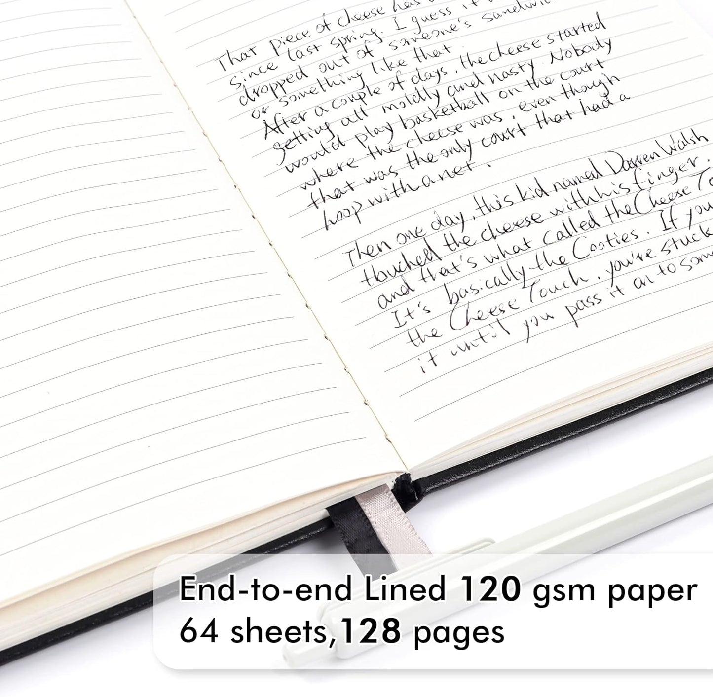 feela 24 Pack Journal Notebook for Work, Business Notebook Bulk Hardcover Lined Writing Journal with Pen Holder for Men Women Note Taking, with 24 Black Pens, 120 GSM, 5.1”x8.3”, A5, Black