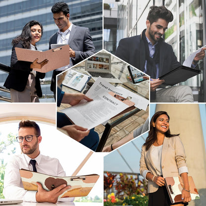 Leather Clipboard with Storage, Zippered Padfolio Portfolio Organizer, 3 Ring Binder 1 Inch, Notepad, Tablet Sleeve, 5 Dividers with Pocket, Stickets for Office, Nurses, Students, Teachers Green