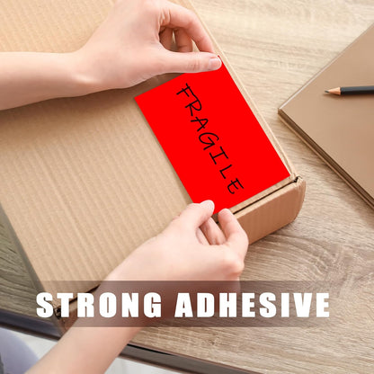 3 x 5 Inch 250Pcs Rectangle Color Coding Stickers,Strong Adhesion, Easy to Write for Organization,Inventory,Business Labeling,Red