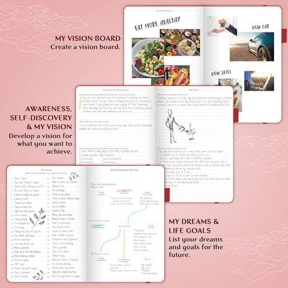 Legend Planner – Weekly & Monthly Life Planner to Hit Your Goals & Live Happier. Organizer Notebook & Productivity Journal. A5 (Red)