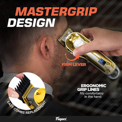 Fagaci Professional Hair Clippers - Cordless, Fine Cutting, Barber Kit for Men