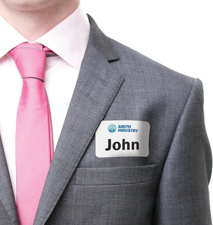 Premium Label Supply Blank Printable Name Tag Stickers - 2-1/3" x 3-3/8" - Laser/Inkjet Compatible – (8 per Sheet) 500 Sheets – 4000 Total Adhesive Name Tag