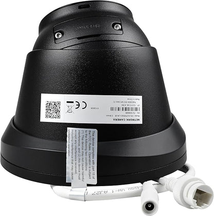 5MP IP PoE Camera, Outdoor Turret Camera with Mic/Audio, Hikconnect/SADP/iVMS4200, Smart Color Night Vision, Low Light Starlight, Human Vehicle Detection, 114° FOV, Metal IP67, 512GB SD Slot