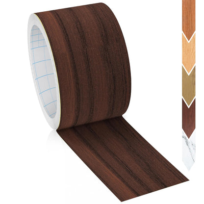 GSCIT Club Wood Grain Repair Tape, 2.3 inch X 100ft Self Adhesive Walnut Grain Repair Patch for Tables, Chairs, Baseboards, Doors, Windows, Floors, Handicraft DIY.