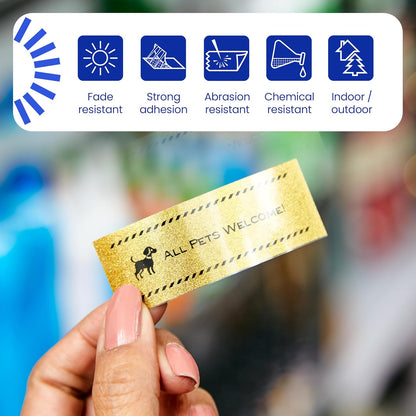 Brother Genuine P-Touch TZe, Black Print on Gold Label Tape (TZePR831), Premium Glitter Laminated,1/2in x 26.2ft (12mm x 8m) for Select P-Touch Label Makers, Powerful Lamination, for Crafting