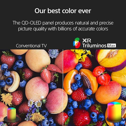 Sony BRAVIA 8 II 65 Inch TV, QD OLED, 4K Smart Google TV, XR Processor with AI Technology, Ultra Slim Design, 120hz Television, Dolby Vision/Atmos, Exclusive Features for PS5, K-65XR80M2, 2025 Model