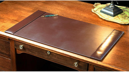 Dacasso Dark Brown Bonded Leather Luxury 9-Piece Desk Set - Blotter Pad & Desk Organization Essentials - Executive Decor and Surface Protector
