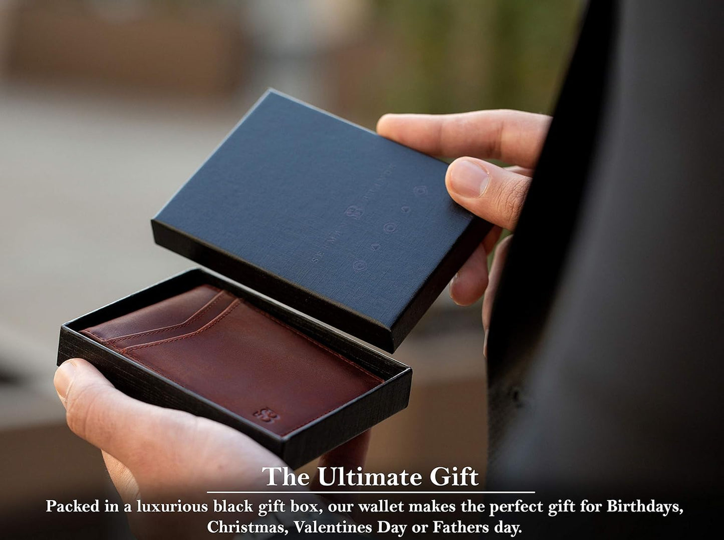 SERMAN BRANDS Money Clip Wallet - Mens Wallets slim Front Pocket RFID Blocking Card Holder Minimalist Mini Bifold