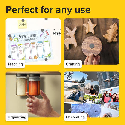 X-bet MAGNET Heavy Duty Magnets for Crafts - Ultra Strong Round Magnets for DIY, Home Space Organization & Decoration - Perfect Size for Whiteboard & Fridge (30 pcs, 0.7x0.2)