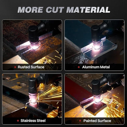 ARCCAPTAIN 55A Plasma Cutter, Large LED Display, Non-Touch Pilot ARC Plasma Cutting Machine, 120/240V Dual Voltage IGBT Inverter, 1/2" Clean Cut, Post Flow, 2T/4T, for Beginners DIY