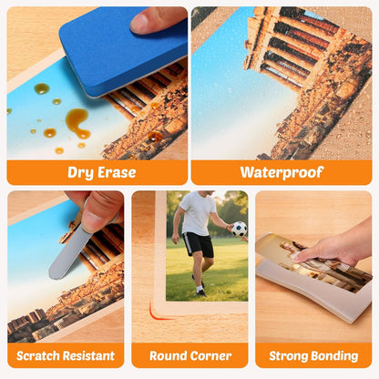 Thermal Laminating Pouches 9"x11.5" Inches, Holds 8.5 x 11 Inch Sheets,5mil 200Pack Hot Laminate Films, Clear Laminator Papers, Letter Size Lamination Sheets (125Mic 200Pcs)