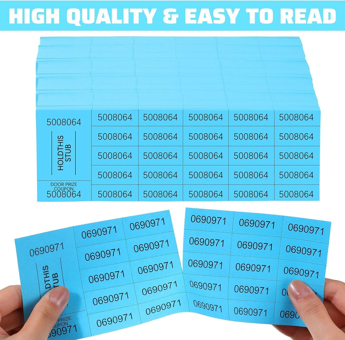 Kosiz 800 Sheets Raffle Ticket Sheets Blue Chinese Auction Tickets with 25 Bid Numbers Per for Fundraising Basket Silent Auction Activity Fundraiser Prizes Church Events