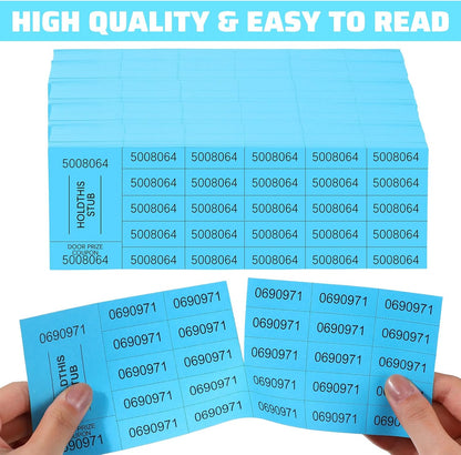 Kosiz 800 Sheets Raffle Ticket Sheets Blue Chinese Auction Tickets with 25 Bid Numbers Per for Fundraising Basket Silent Auction Activity Fundraiser Prizes Church Events
