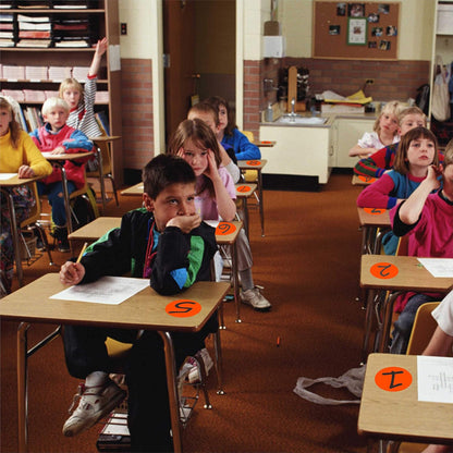 PARLAIM 3 Inch Round Permanent Adhesive Color-Code Dot Stickers,500 per Roll dots Label Dispenser Box,Orange Inventory Circle Stickers