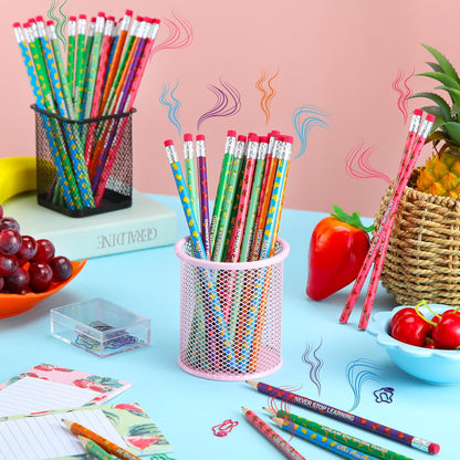 360 Pcs Scented Pencils Bulk for Kids Inspirational Motivational Cute Fun Fruit Wood Smelly Graphite Pencils with Erasers for School Classroom Office Students Girls Boys Gifts Supplies