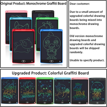 6 Pack LCD Writing Tablets for Kids, 8.5 Inch, Toddler Toys Birthday Gifts for Ages 3-8 Boys Girls, Colorful Doodle Board Drawing Tablet for Learning and Education (Six Colors Available)