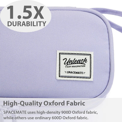 Pencil Case Pouch Box Bag School Supplies Girls Boys Kids, Cute Preppy Stuff Large Big Capacity Aesthetic Pen Organizer, Back to College Stationary, Light Purple, Standard Stlye, 1800ml