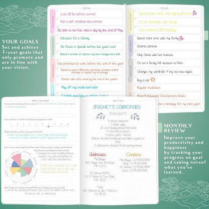 Legend Planner PRO Hourly Schedule - Weekly & Daily Organizer with Time Slots. Appointment Book Journal for Work & Personal, A4 (Aquamarine)