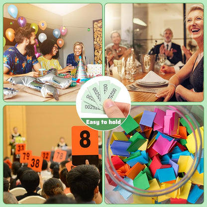 Kosiz 1000 Sheets 25 Bid Raffle Ticket Numbers Auction Tickets Chinese Auction Ticket Sheets Basket Auction Silent Auction for Events Church (Light Green)