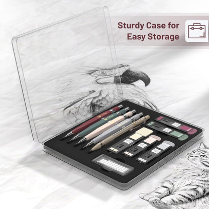 Mr. Pen- Mechanical Pencil Set with Leads and Eraser Refills, 5 Sizes - 0.3, 0.5, 0.7, 0.9 and 2 Millimeters, for Drafting, Drawing and Sketching, Back to School Supplies