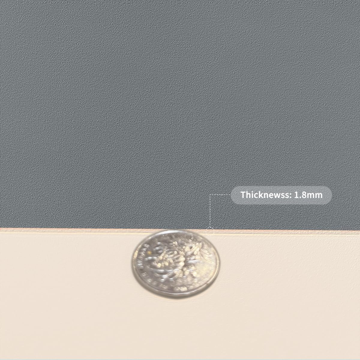 Leather Dresser Cover,1.8mm Thick,14x66 Inch,Dresser Protector Top,Dresser Top Protector,Dresser Cover Top,Dresser Top Cover,Dresser Cover Top for Bedroom.(Off White+Light Gray,14x66)