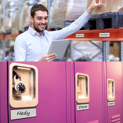 Whiteboard Magnets Label Holders 30 Pack 1'' x 2'' with Paper Inserts and Clear Plastic Protectors, Magnetic Name Tags Holders for School, Tool Box, Shelf, Signs, Locker