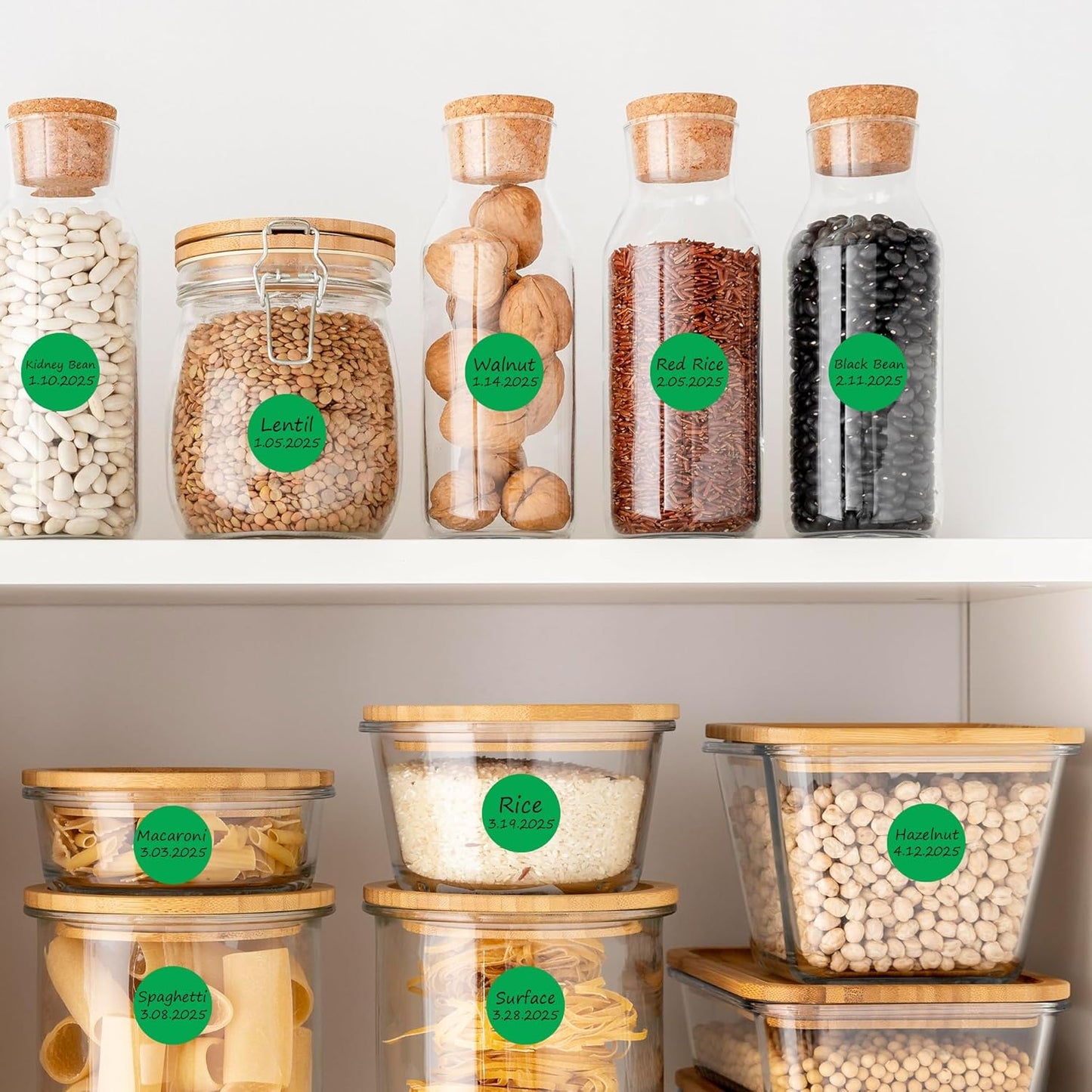 Green 1 Inch Round Color Coding Labels with 4000 Dots, 4 Rolls - Bright Color Dot Stickers for File Folders, Inventory System - Highly Visible