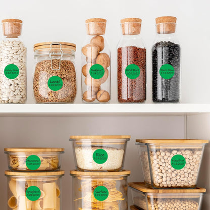 Green 1 Inch Round Color Coding Labels with 4000 Dots, 4 Rolls - Bright Color Dot Stickers for File Folders, Inventory System - Highly Visible