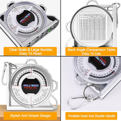 Angle Finder Inclinometer Protractor Magnetic Angle Finder Angle Measuring Tool Tilt Level Meter Slope Locator Angle Measurement Engineering Clinometer Angle Meter Gauge for Household Industrial Use