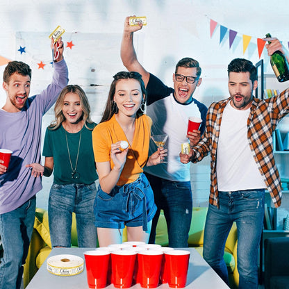 1000 Pcs Drink Ticket Single Raffle Tickets Roll Golden Sequins Cocktail Design Cheers Free Drink Ticket for Events Wedding Work Formal Parties Leisure Class Reward