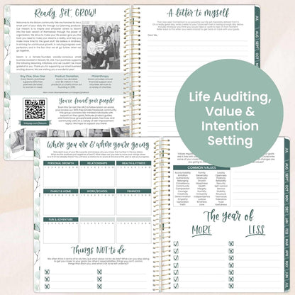 bloom daily planners 2025-2026 (8.5" x 11") Academic Year Day Planner (July 2025 - July 2026) - Weekly & Monthly Dated Agenda Organizer with Stickers & Tabs - Boho Greenery