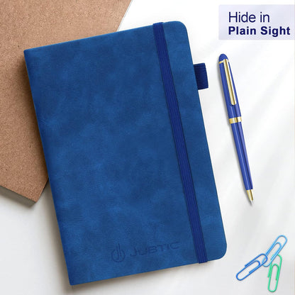 JUBTIC Password Book with Alphabetical Tabs. Medium Size Password Keeper Logbook for Internet Log in, Website Address. Hardcover Password Journal Notebook & Organizer for Home Office, Arabian Blue