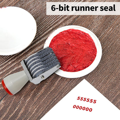6 Digit Number Roller Stamps: Changeable Digital Stamp & Number Symbol Rolling Wheel Automatic Numbering Stamp in Metal
