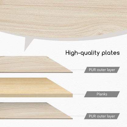 Jerry & Maggie Desktop Organizer Office Storage Rack Adjustable Wood Display Shelf Free Style Double H, Multi-Functional Mini Bookshelf for Desk Natural Stand (White Wood Tone)