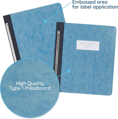25 Blue Summit Supplies Pressboard Report Cover, Light Blue Business Report Covers, Pressboard Binder 8.5x11, Letter Size Report Binder, 25 Pack, 3'' Capacity