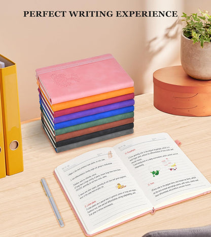Lined Journal Notebook for Men & Women,200 Pages A5 Hardcover Leather Notebook (5.9"x8.5"), Travel Journal for Work, School, Business Writing, Note Taking, Notepad Diary (Blue)