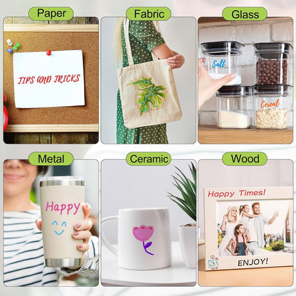 Aodaer 144 Pack Permanent Markers 3mm Fine Point Markers, Waterproof Colored Pens, Quick-drying, Smooth Writing Markers for Home Office School Supplies, Works on Wood, Plastic, Metal